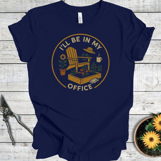 Printify T-Shirt Navy / S I'll Be In My Office