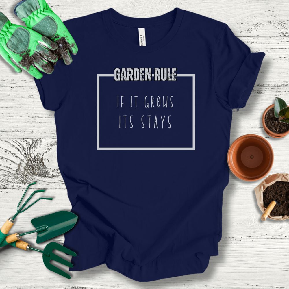 Printify T-Shirt Navy / S If It Grows It Stays