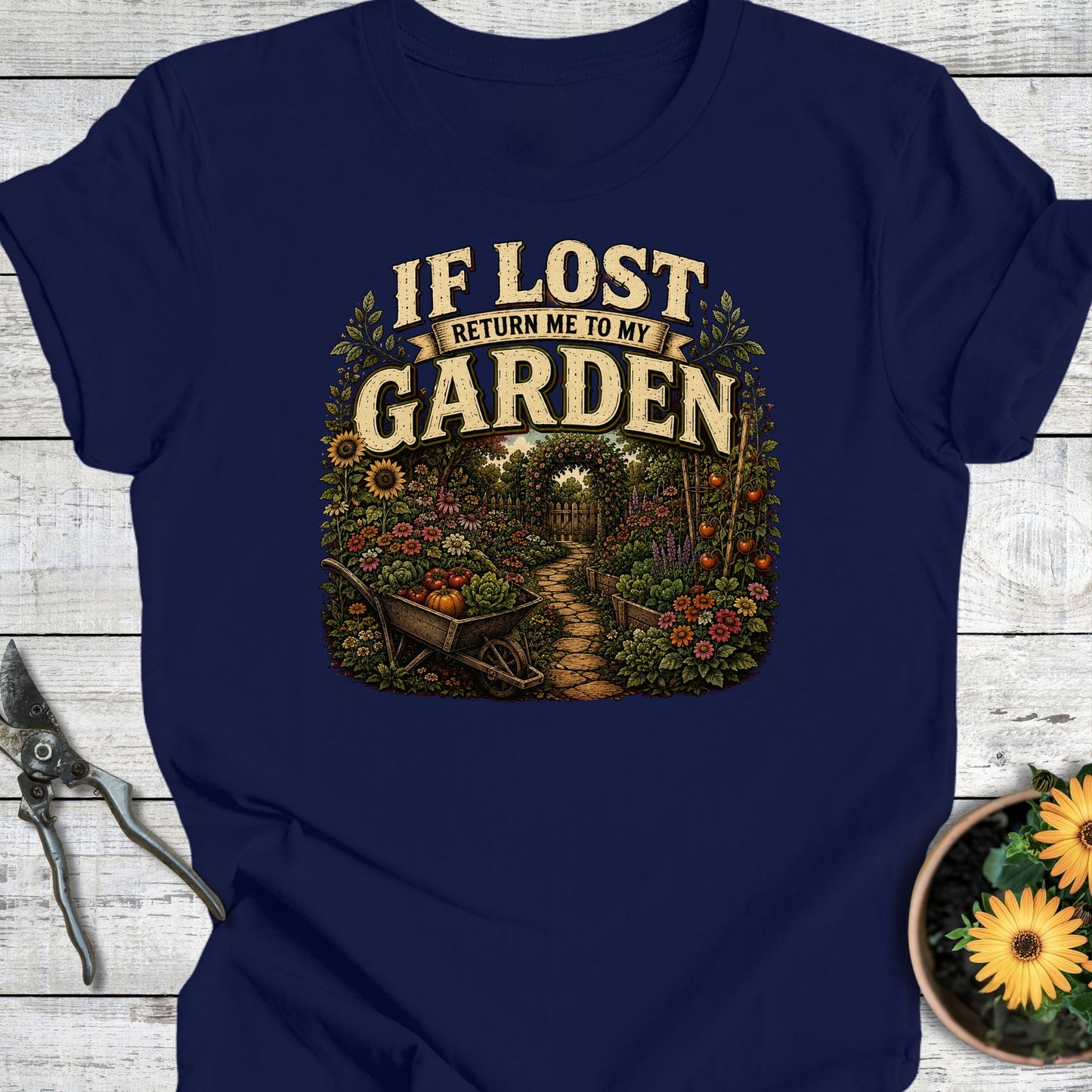 Printify T-Shirt Navy / S If Lost T-Shirt