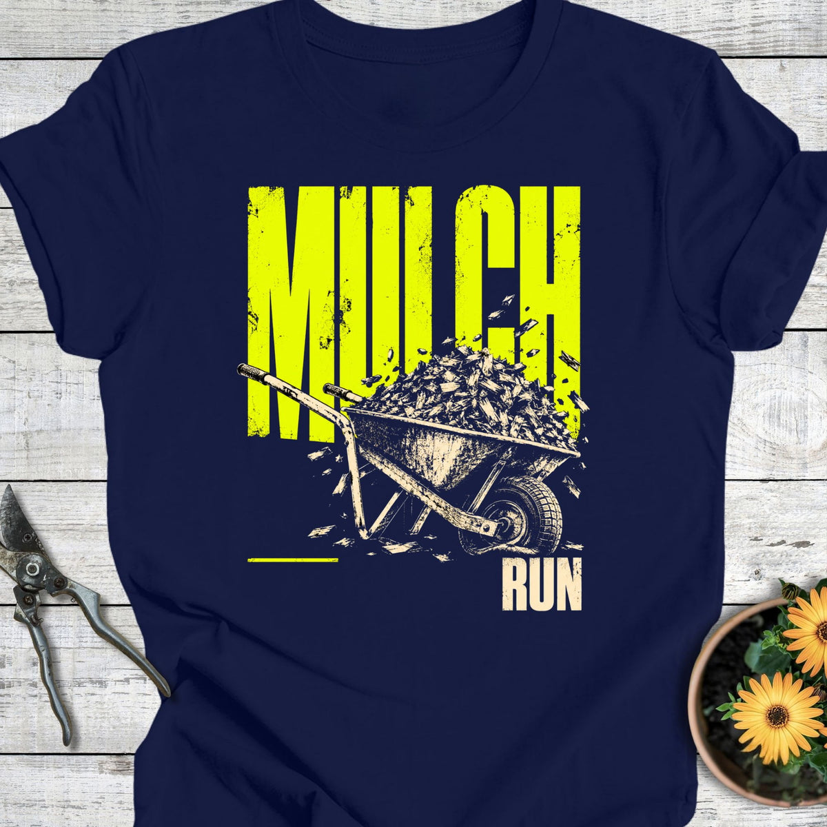 Printify T-Shirt Navy / S Mulch Run T-Shirt