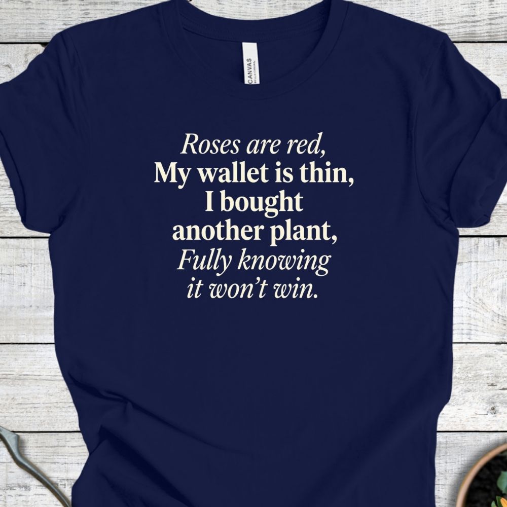 Printify T-Shirt Navy / S My Wallet is Thin T-Shirt