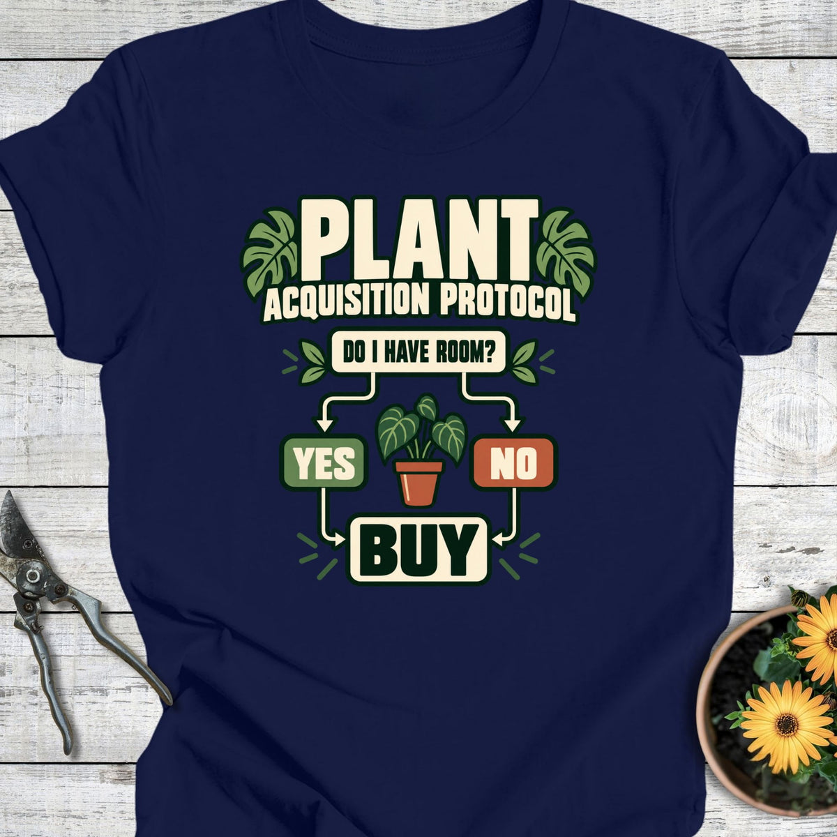 Printify T-Shirt Navy / S Plant Acquisition T-Shirt