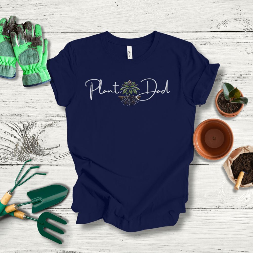 Printify T-Shirt Navy / S Plant Dad T-Shirt