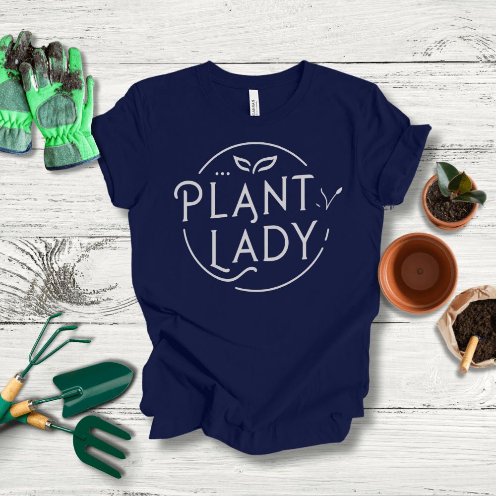 Printify T-Shirt Navy / S Plant Lady T-Shirt