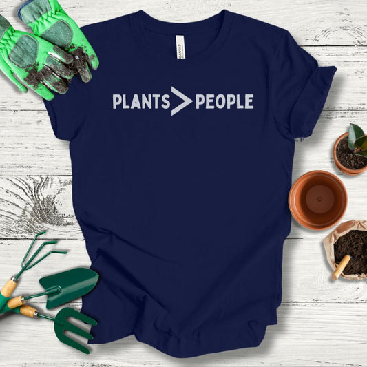 Printify T-Shirt Navy / S Plants Greater Than People