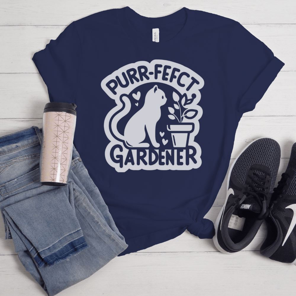 Printify T-Shirt Navy / S Pur-fect Gardener Unisex Jersey Short Sleeve Tee