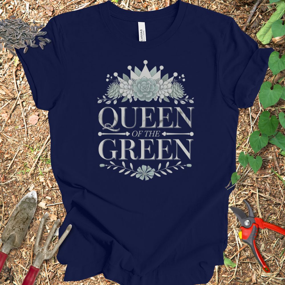 Printify T-Shirt Navy / S Queen of the Green