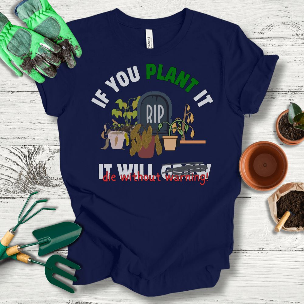 Printify T-Shirt Navy / S RIP Plants