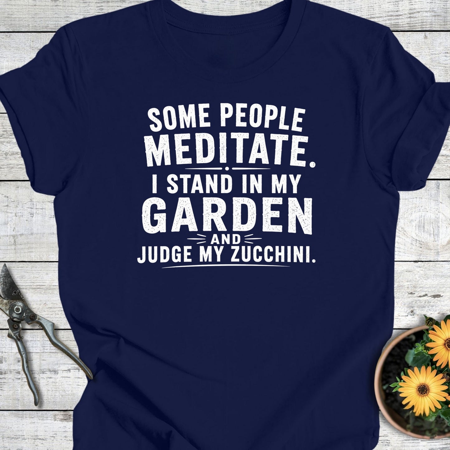 Printify T-Shirt Navy / S Some Meditate T-Shirt