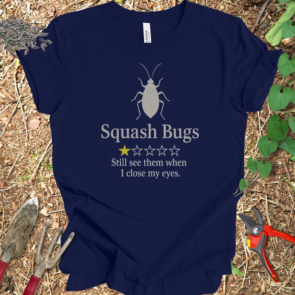Printify T-Shirt Navy / S Squash Bugs Review