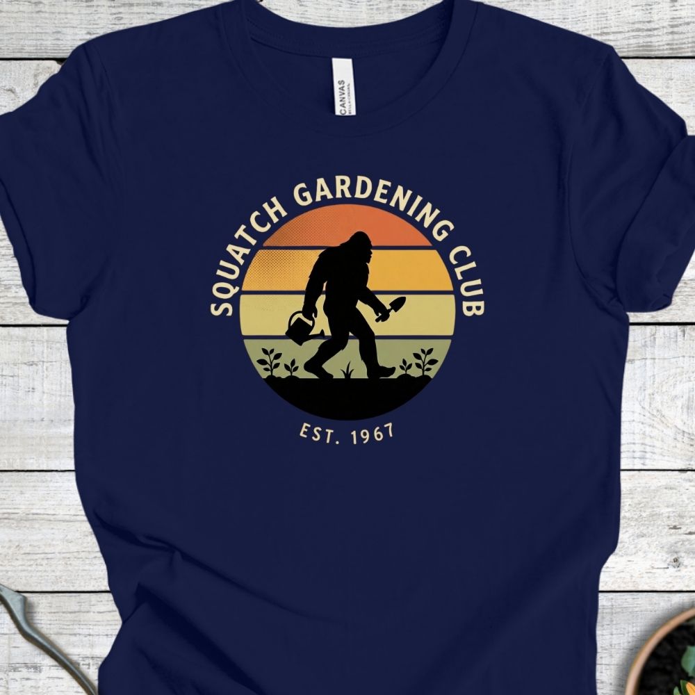 Printify T-Shirt Navy / S Squatch Gardening Club II T-Shirt