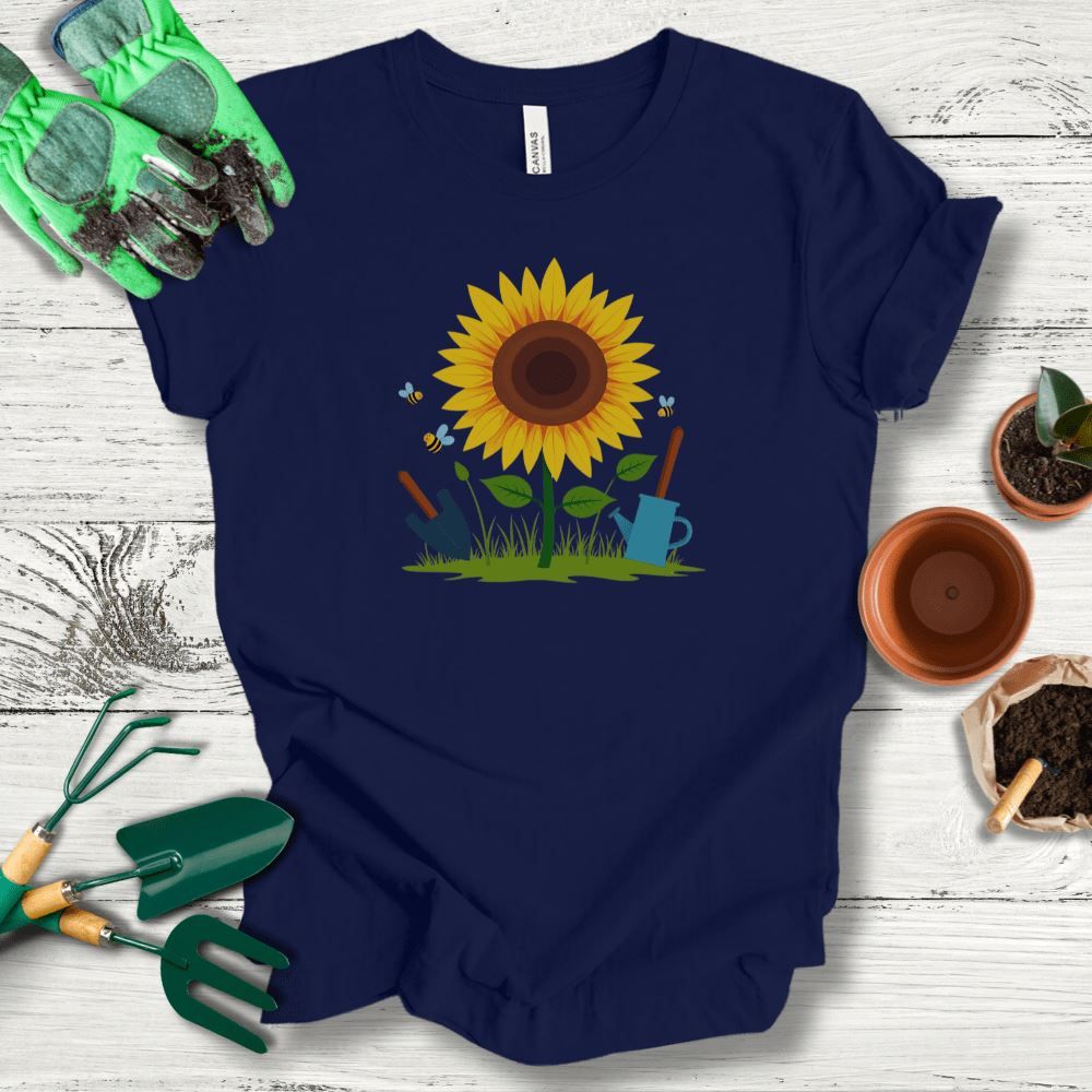 Printify T-Shirt Navy / S Sunflower Bliss