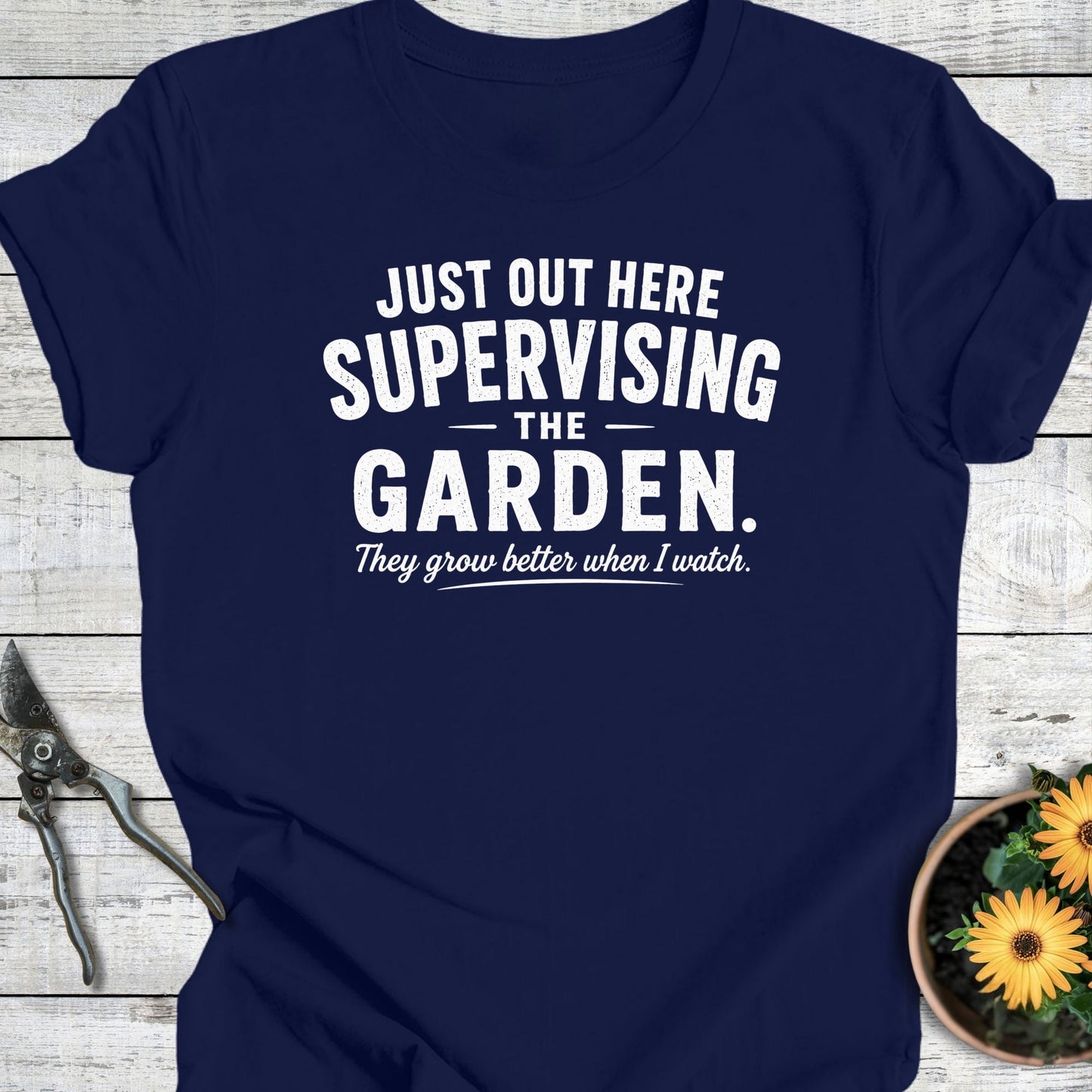 Printify T-Shirt Navy / S Supervising T-Shirt