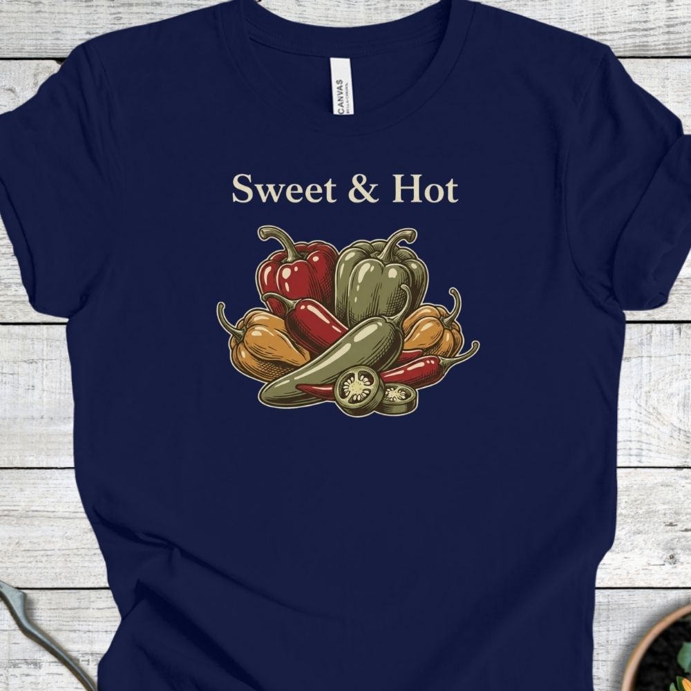 Printify T-Shirt Navy / S Sweet & Hot T-Shirt