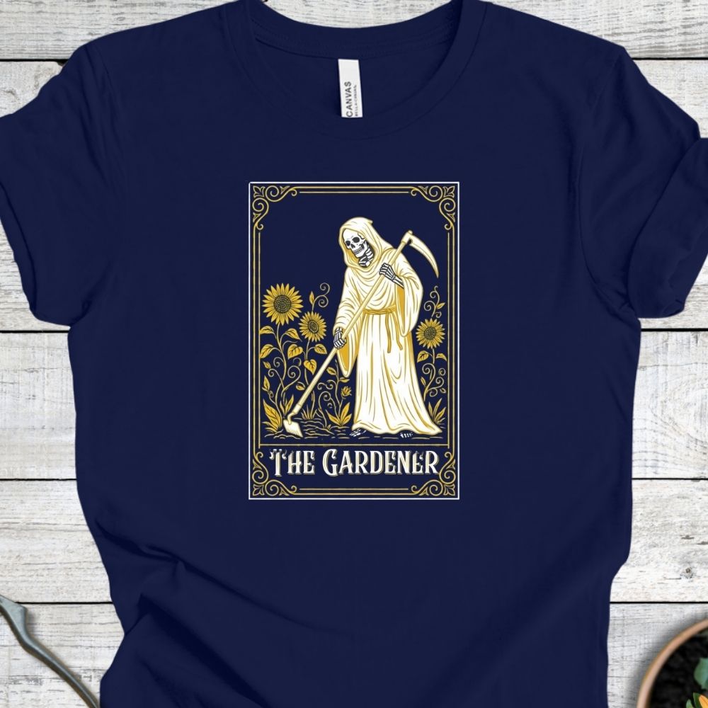 Printify T-Shirt Navy / S The Gardener Tarot T-Shirt