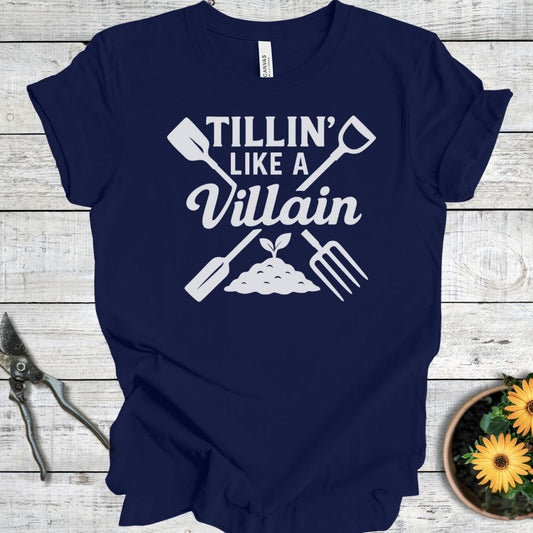 Printify T-Shirt Navy / S Tillin' Like a Villian