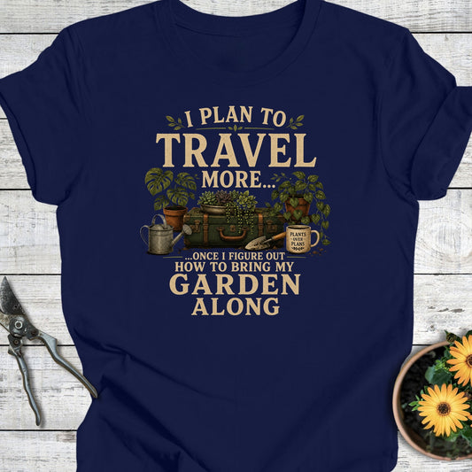 Printify T-Shirt Navy / S Travel More T-Shirt