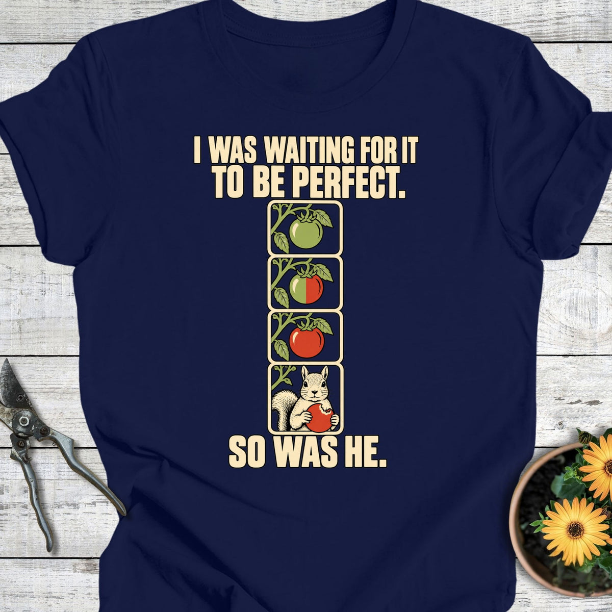 Printify T-Shirt Navy / S Waiting To Ripen T-Shirt