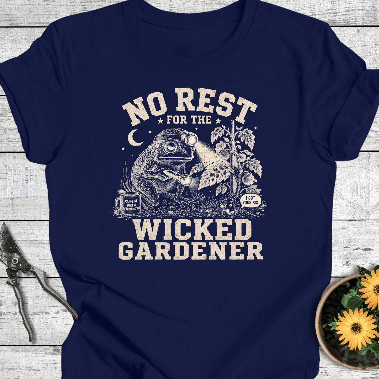 Printify T-Shirt Navy / S Wicked Gardener T-Shirt