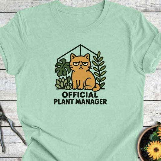 Printify T-Shirt Official Plant Manager (Cat)