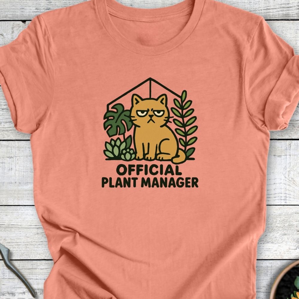Printify T-Shirt Official Plant Manager (Cat)