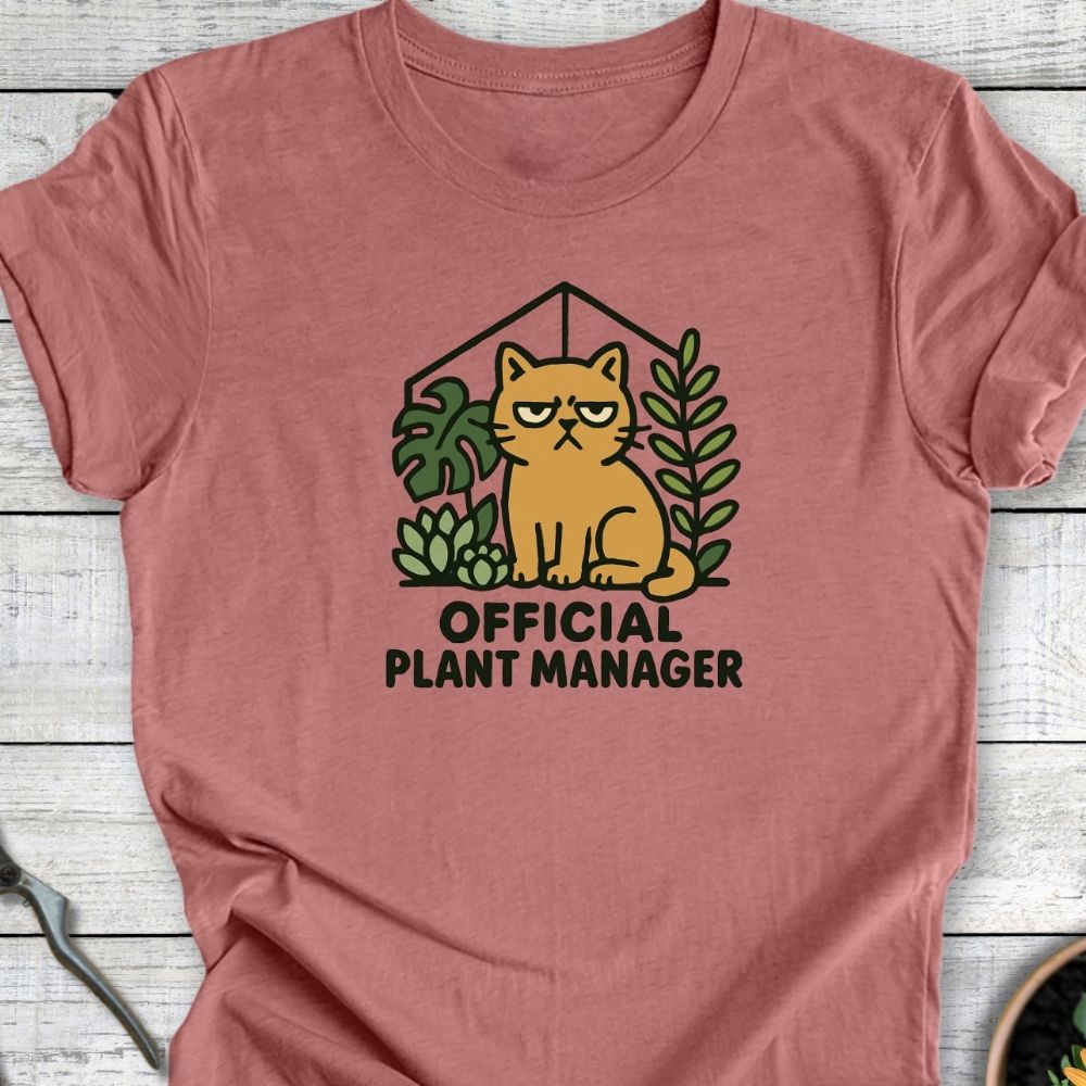 Printify T-Shirt Official Plant Manager (Cat)