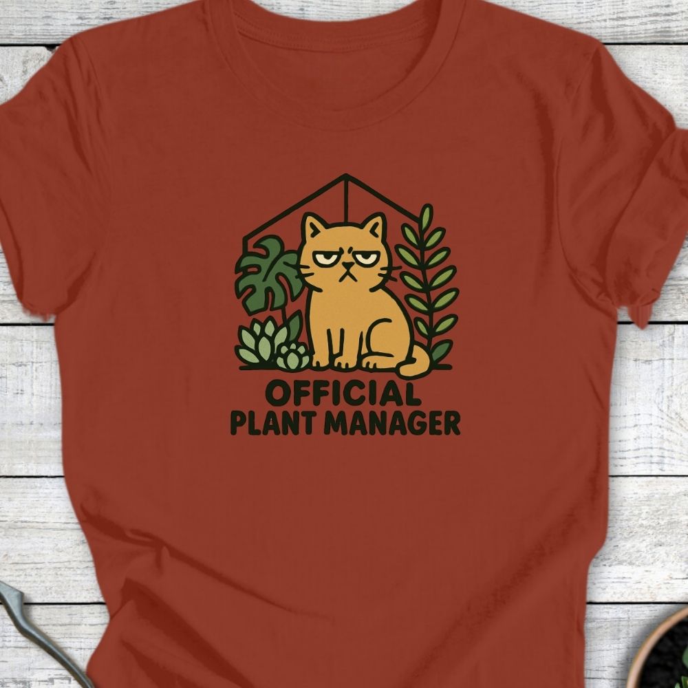 Printify T-Shirt Official Plant Manager (Cat)