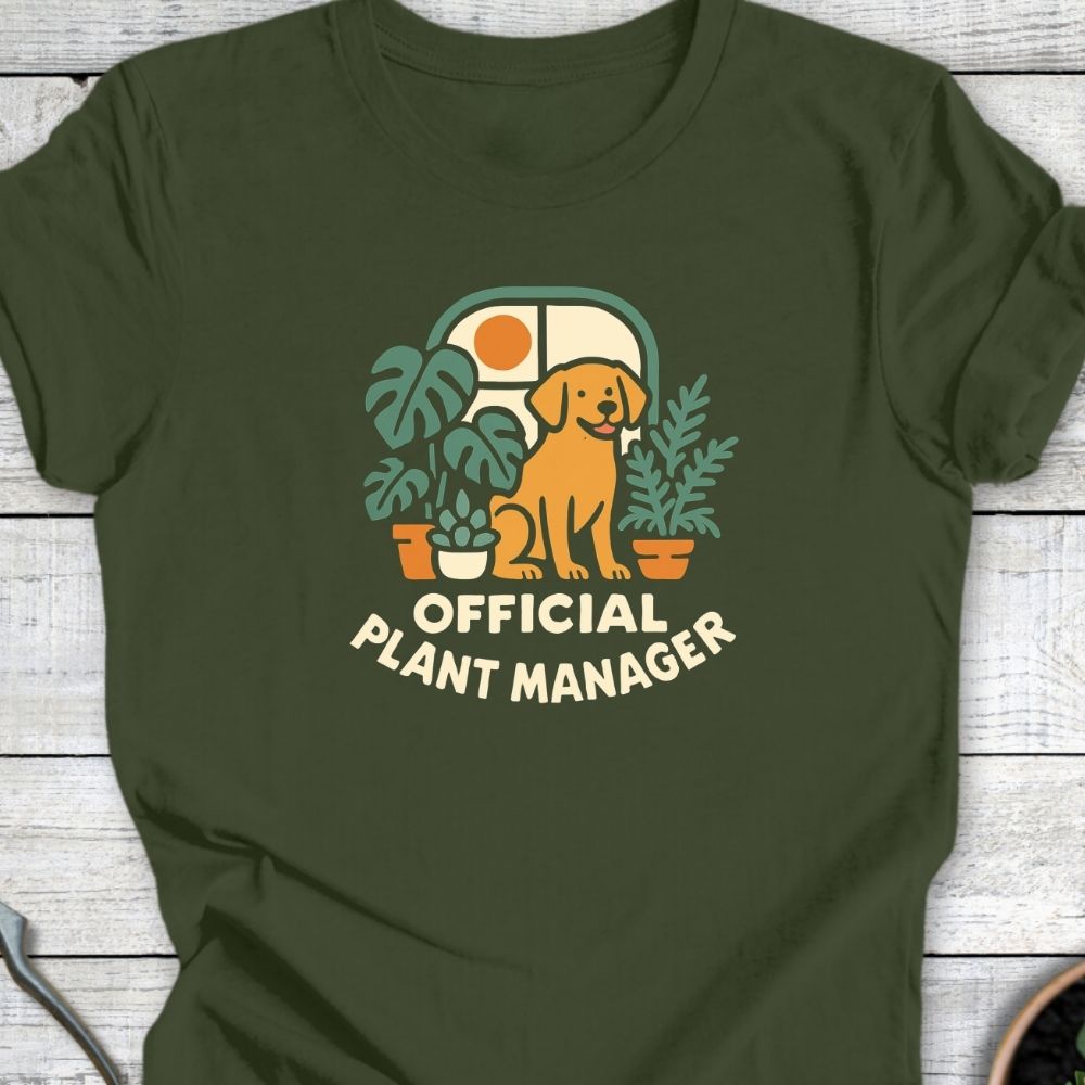 Printify T-Shirt Official Plant Manager (Dog)