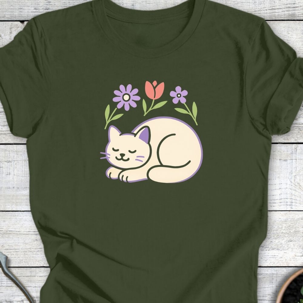 Printify T-Shirt Peace, Paws & Petals