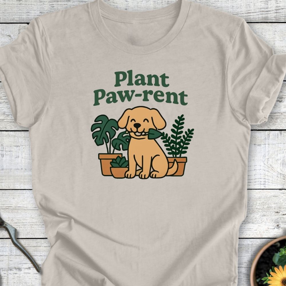 Printify T-Shirt Plant Paw Rent (Dog Edition)