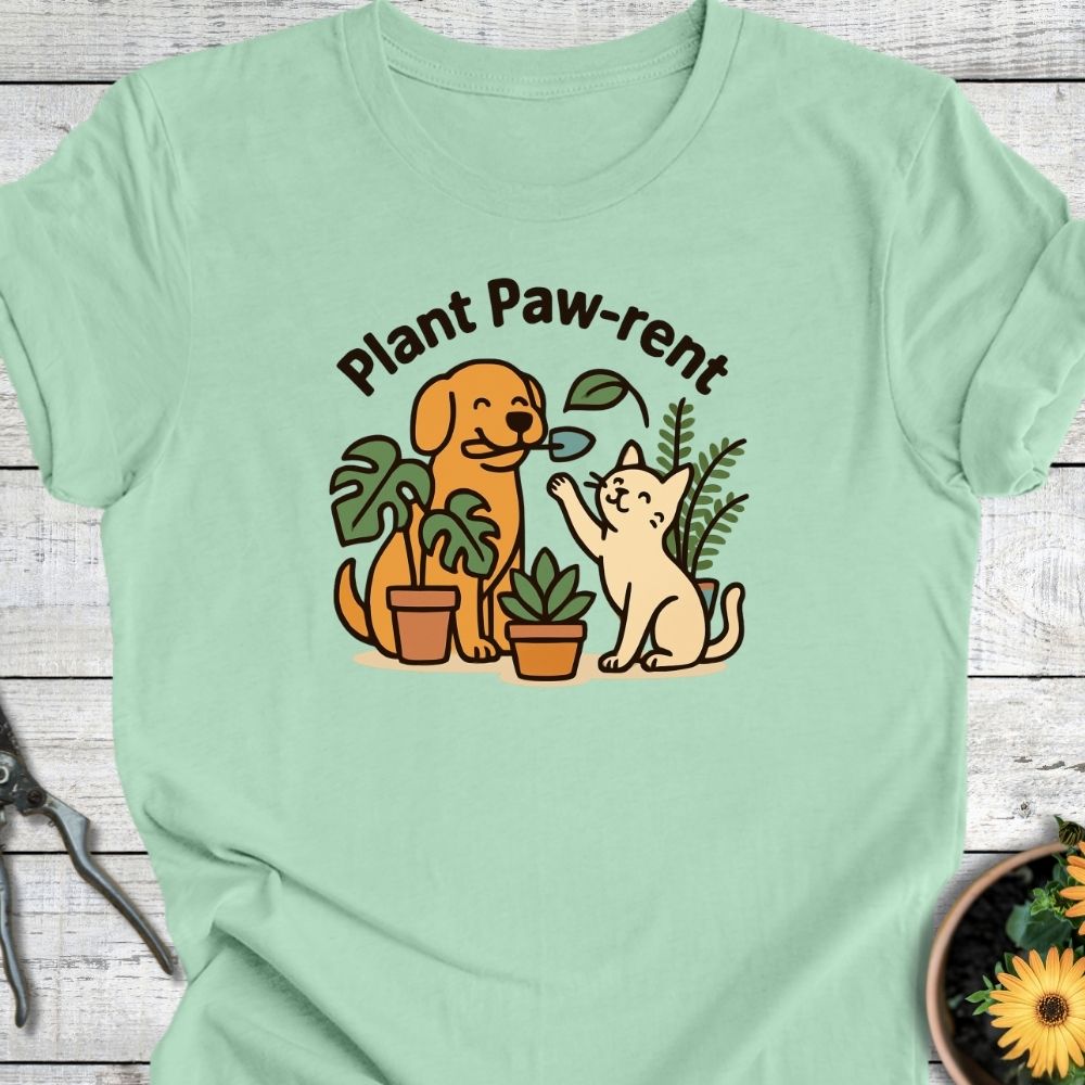 Printify T-Shirt Plant Paw Rent (Duo Edition)