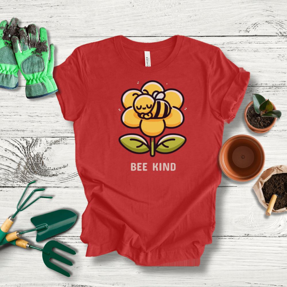 Printify T-Shirt Red / S Bee Kind T-Shirt