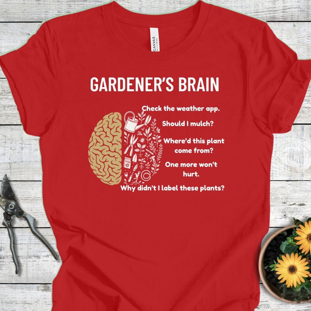 Printify T-Shirt Red / S Gardener's Brain