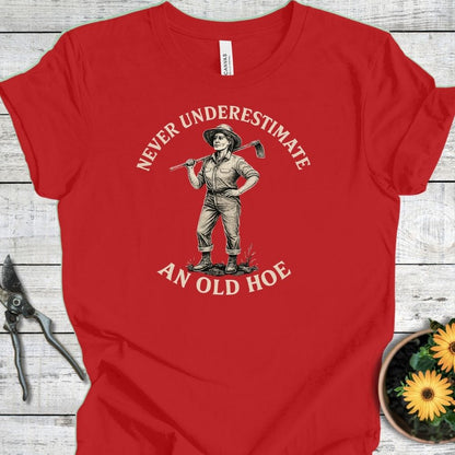 Printify T-Shirt Red / S Old Hoe Version 2