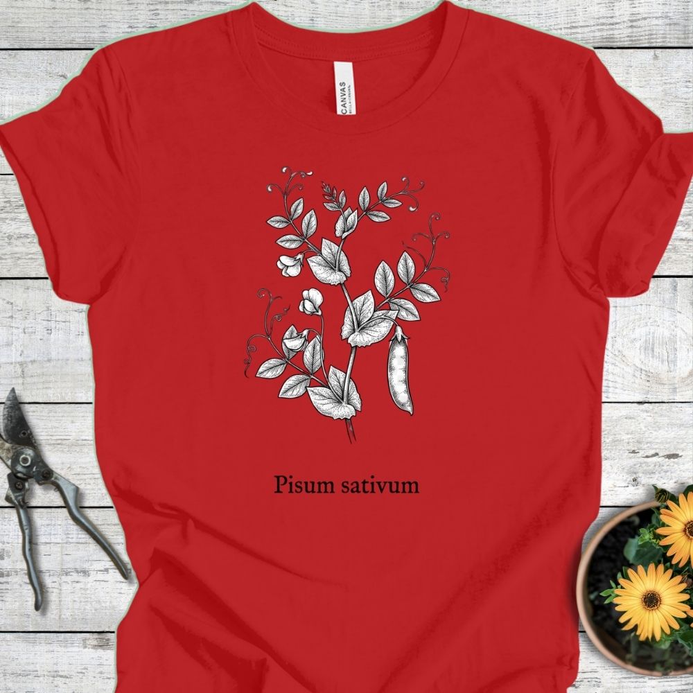 Printify T-Shirt Red / S Pisum Sativum T-Shirt