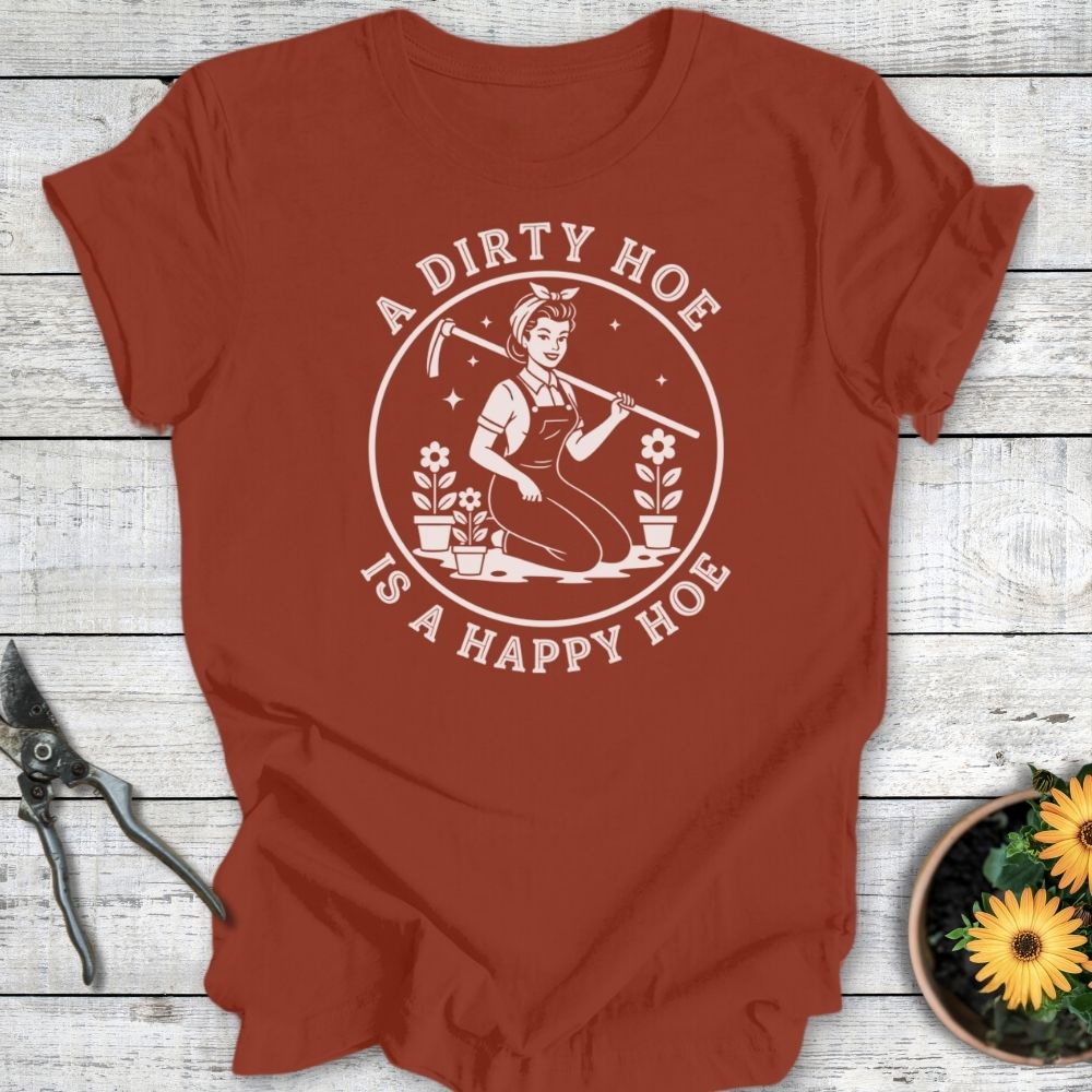 Printify T-Shirt Rust / S A Happy Hoe