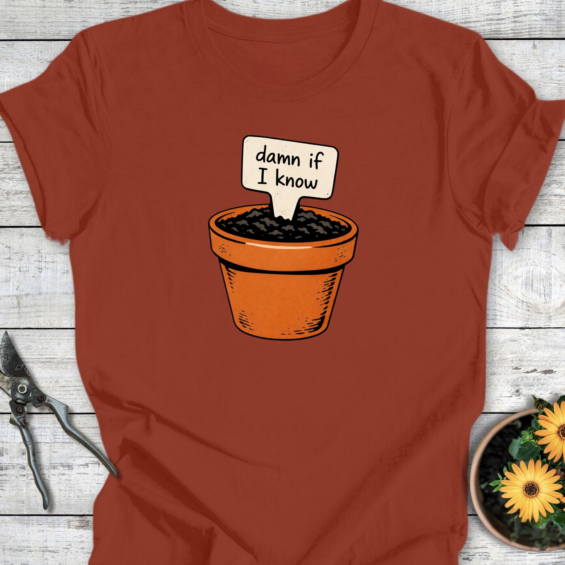Printify T-Shirt Rust / S Damn If I Know T-Shirt