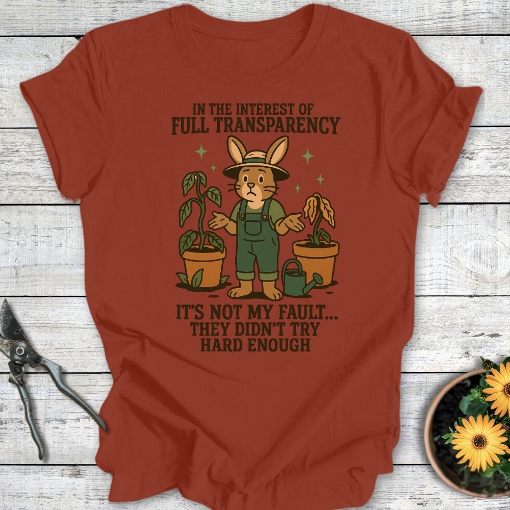 Printify T-Shirt Rust / S Full Transparency