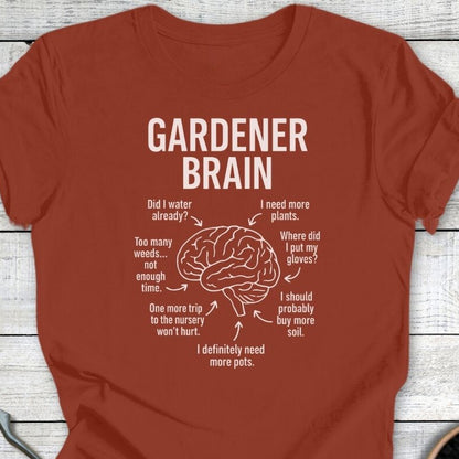 Printify T-Shirt Rust / S Gardener Brain