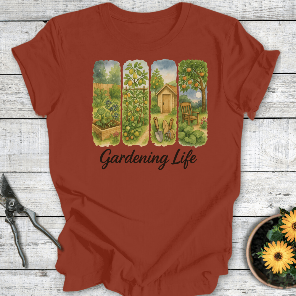 Printify T-Shirt Rust / S Gardening Life