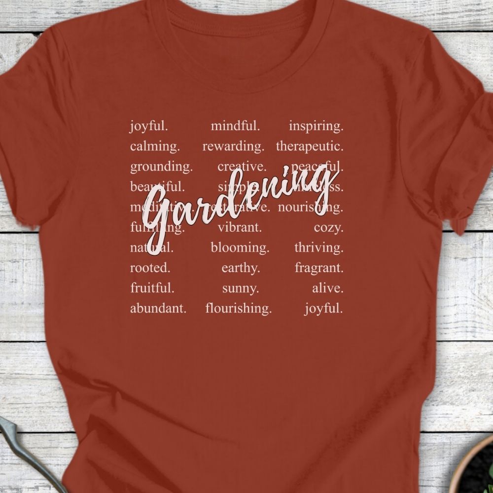 Printify T-Shirt Rust / S Gardening Vibes
