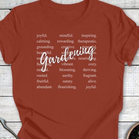 Printify T-Shirt Rust / S Gardening Vibes
