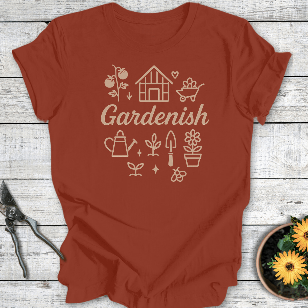 Printify T-Shirt Rust / S Gardenish