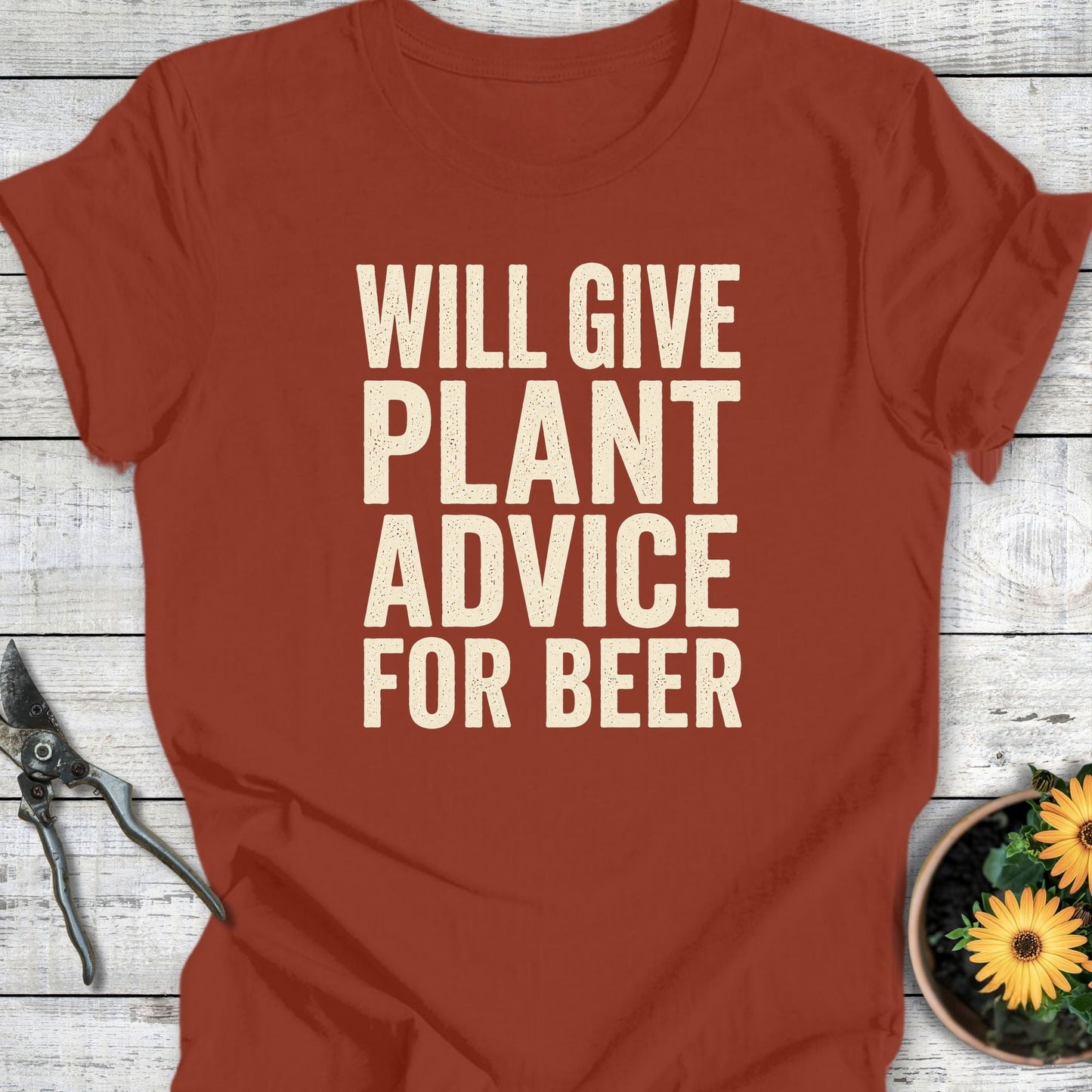 Printify T-Shirt Rust / S Give Plant Advice II T-Shirt