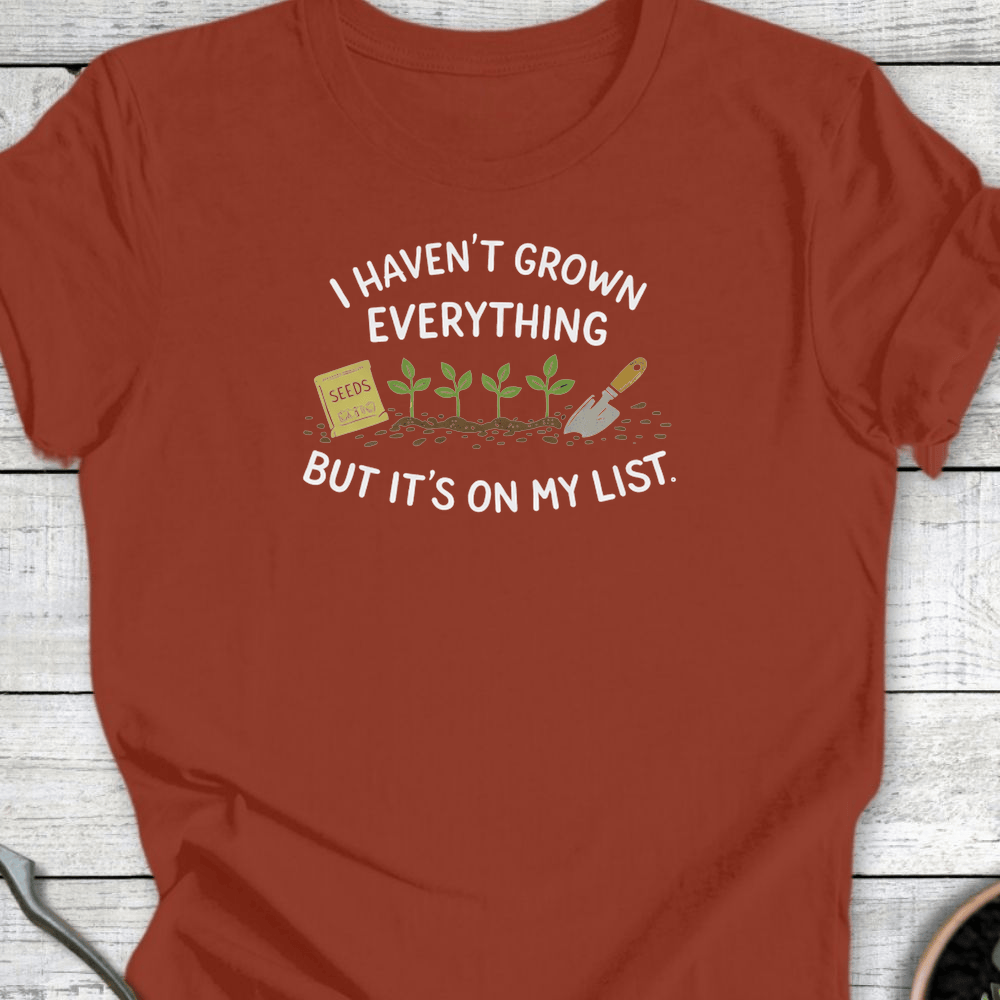 Printify T-Shirt Rust / S It's On My List T-Shirt