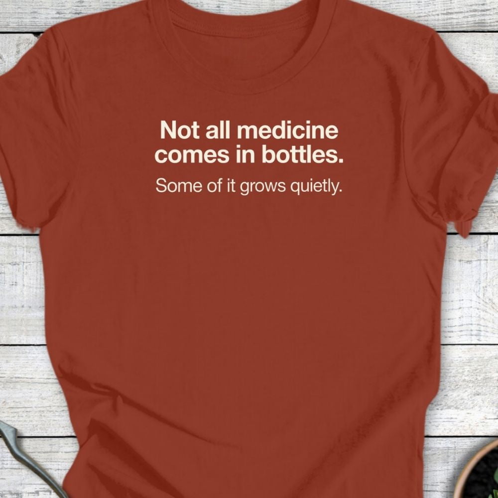Printify T-Shirt Rust / S Medicine Grows T-Shirt