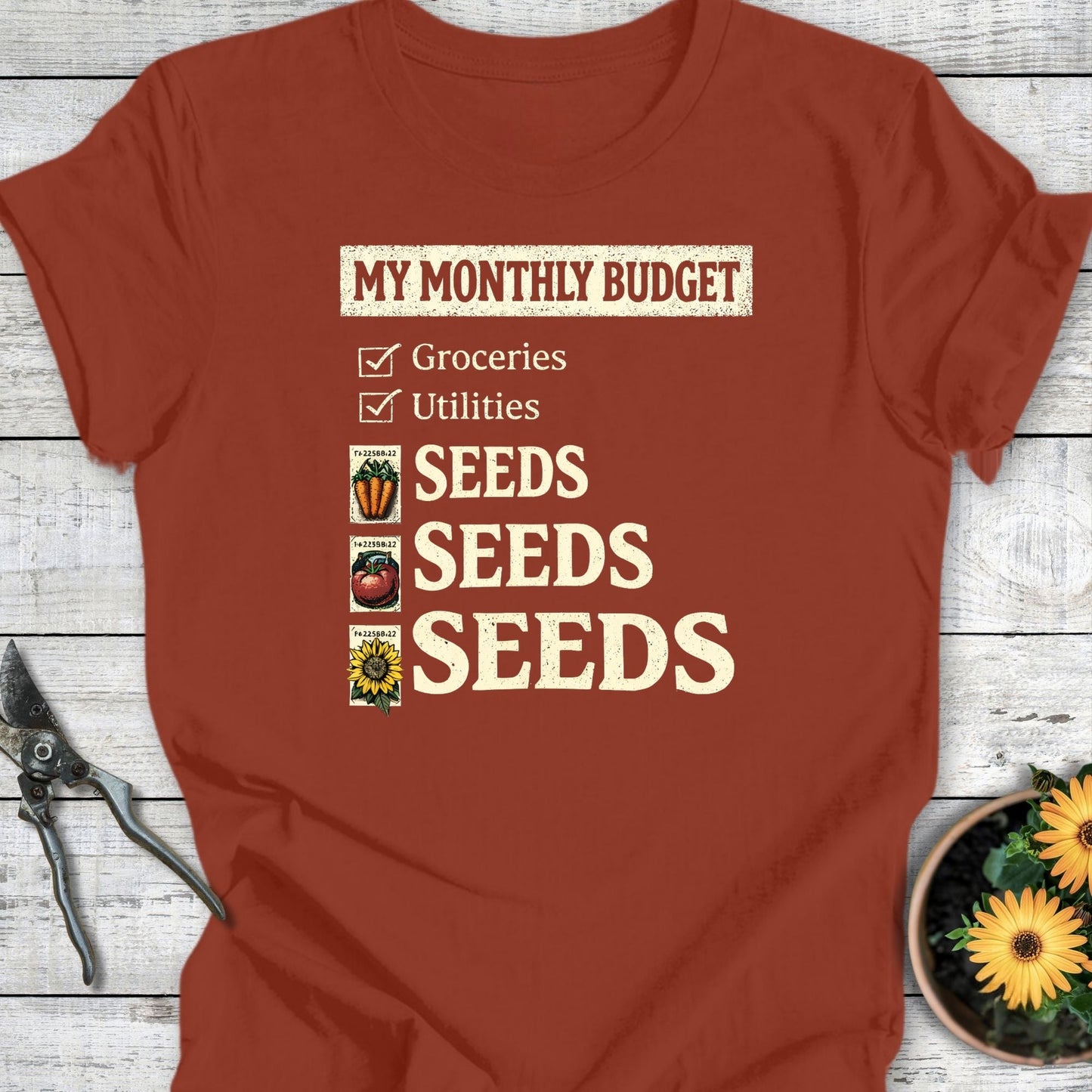 Printify T-Shirt Rust / S Monthly Budget T-Shirt