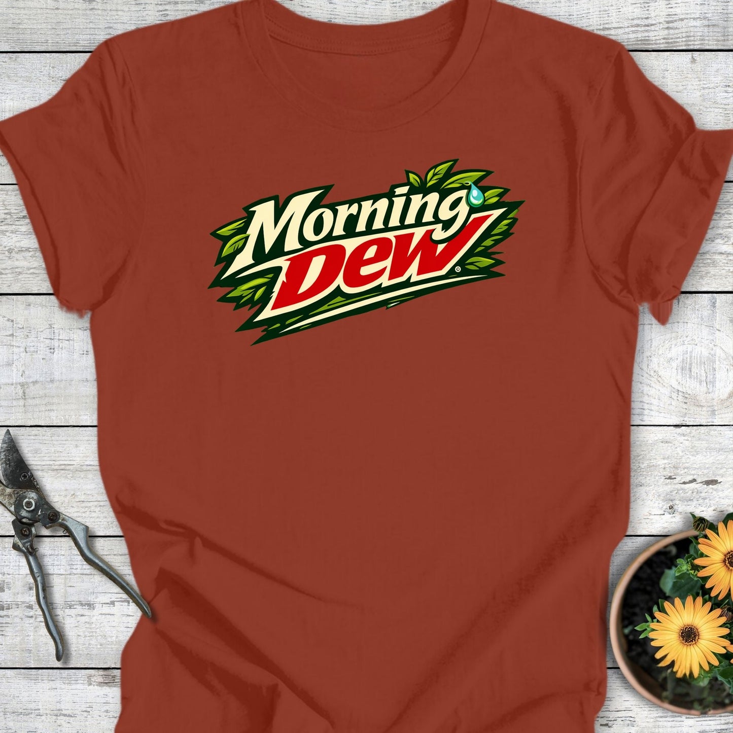 Printify T-Shirt Rust / S Morning Dew T-Shirt