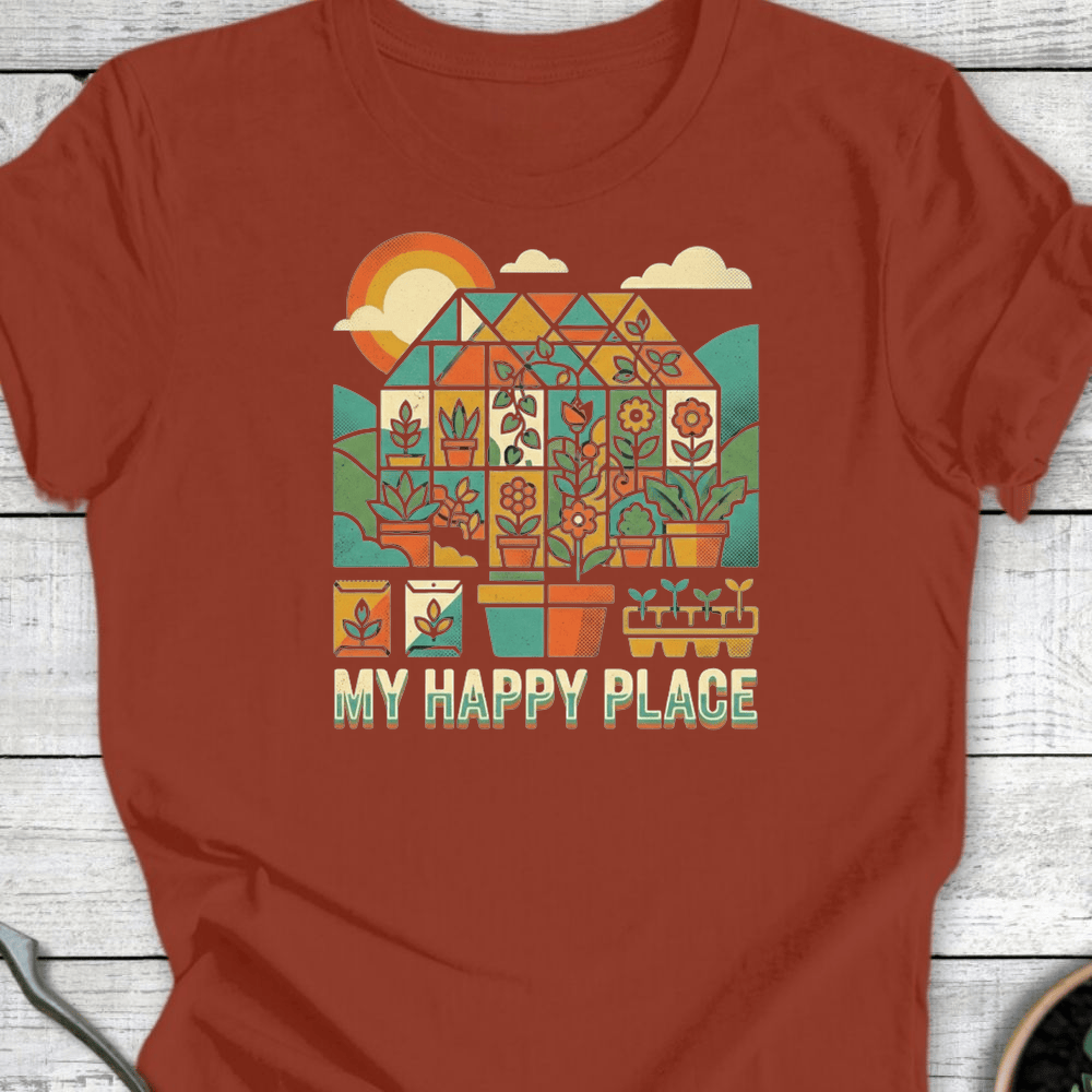 Printify T-Shirt Rust / S My Happy Place T-Shirt