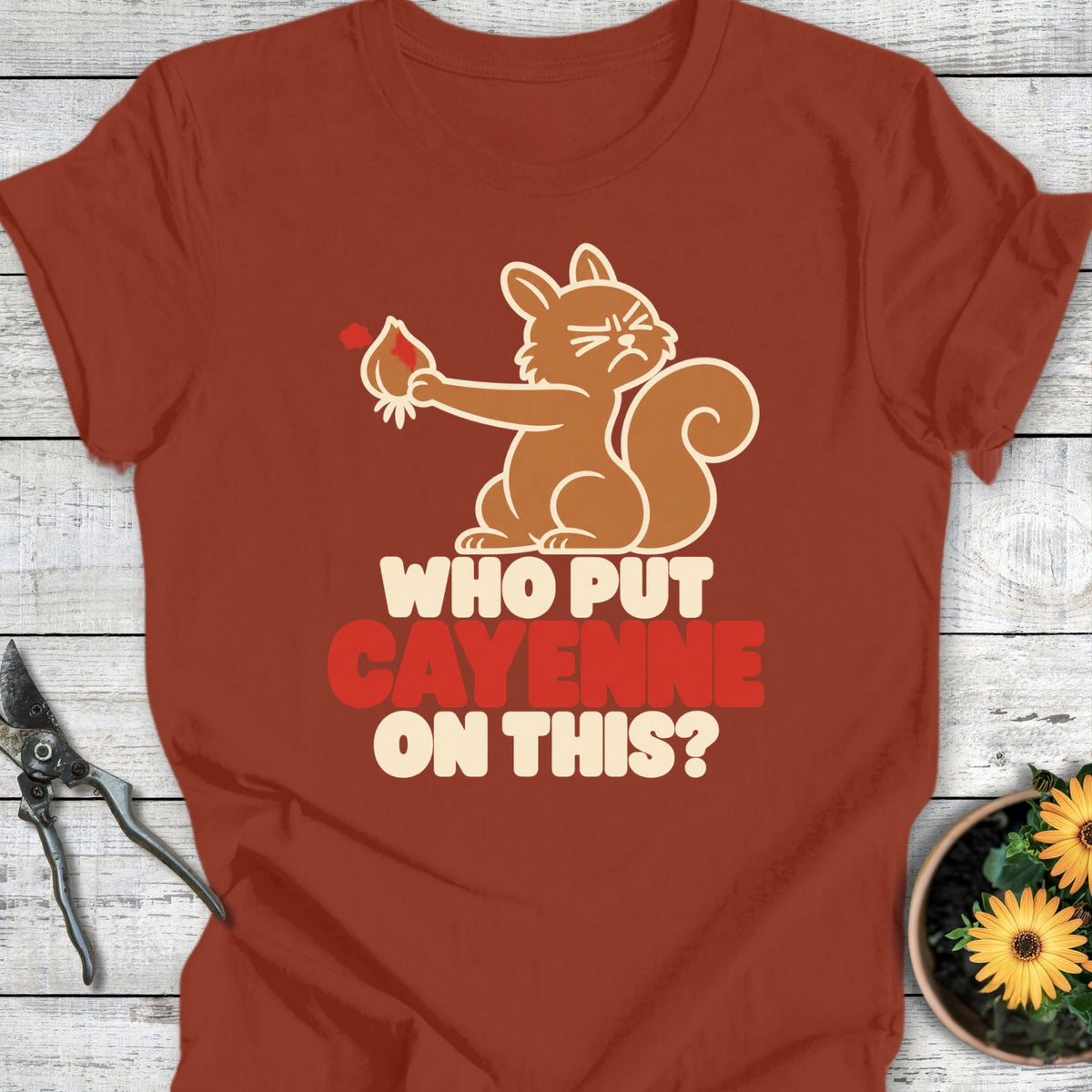 Printify T-Shirt Rust / S No Cayenne T-Shirt
